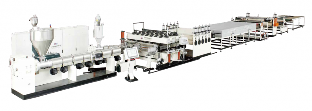 Линия за екструдиране на кухи листове от PC